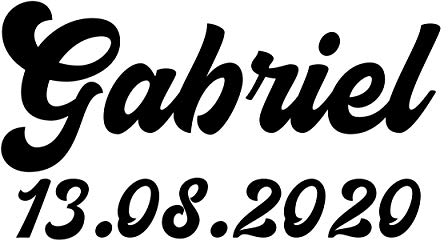 Bügelbild Einschulung Name und Datum