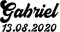 Bügelbild Einschulung Name und Datum