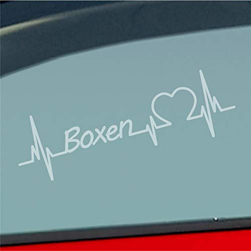 Hellweg Druckerei Boxen Herzschlag Kampfsport Wettkampf Sport Liebe Auto Aufkleber Sticker Heckscheibenaufkleber