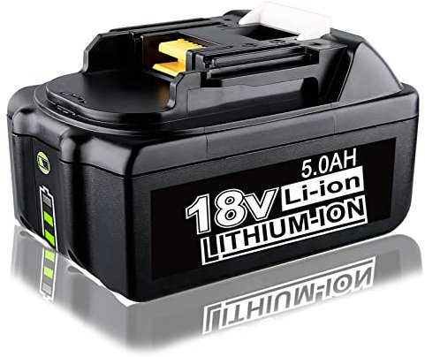 VANTTECH 5,0 Ah Li-Ion Akku Ersatz für Makita 18V AKKU BL1850B BL1850 BL1840B BL1840 BL1830B BL1830 BL1850 BL1835 BL1845 BL1815 194204-5 mit LED-Anzeige