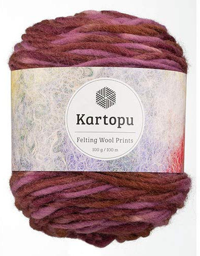 Filzwolle 100gr Knaul,uni+Color,100m Lauflänge, 100% Schurwolle, Mengen und Farbe frei wählbar (2236 weinrot color)