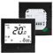 Termostato ambiente riscaldamento, controllo riscaldamento centralizzato intelligente, cronotermostato ambiente digitale programmabile settimanale con touchscreen LCD, bianco/nero 3A(Nero)