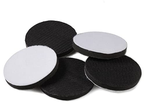 Leontool Cuscinetto tampone in morbida schiuma, 10 cm, con gancio e anello, confezione da 5, supporto per levigatrice orbitale a filo