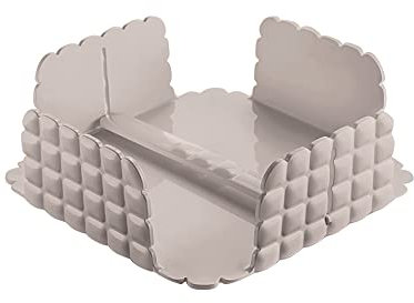 Guzzini - Tiffany, Porte-Serviettes Horizontal Carré avec Barre Ferme Serviettes - Gris Taupe 20 x 20 x H 7,3 cm - 198700158