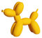 Modern Skulptur Dekofigur Ballon Hund Harz Statue, Kunst Ballon Hund Tier Statue Dekofigur Tischdeko, Kreativität Harz Ballon Hund Handwerk Geschenk Für Desktop Wohnzimmer Kuchen Bäckerei (Gelb)