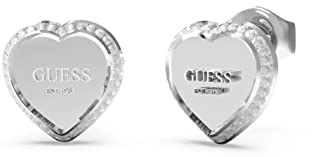 GUESS Ohrstecker Herz Fine Heart JUBE01427JWRHT-U/JUBE01427JWYGT-U, Einheitsgröße, Nicht-Edelmetall, Kein Edelstein