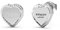 GUESS Ohrstecker Herz Fine Heart JUBE01427JWRHT-U/JUBE01427JWYGT-U, Einheitsgröße, Nicht-Edelmetall, Kein Edelstein