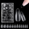 240 PC 10 Tailles Pose Américaine Ongles Capsules Faux Ongles et Capsules Différentes Capsule Ongles Acrylique pour Nail Art Long Artificiel Ongles Transparente pour Salons de Manucure