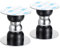 IGNPION Set von 2 Klebstoff montierte Türhalter Mini Magnetischer Türstopperhalter Keine Notwendigkeit Bohrer Edelstahl Türstopper (Schwarz)