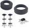 Universal-Toilettentank-zu-Schüssel-Dichtung, 2 Dichtungen und 2 Sets 5/16 x 3 Zoll Edelstahl, robust, rostfrei, passend für die meisten 5,1 cm und 7,6 cm Spülventilöffnung, 2-teiliges WC-Tanks