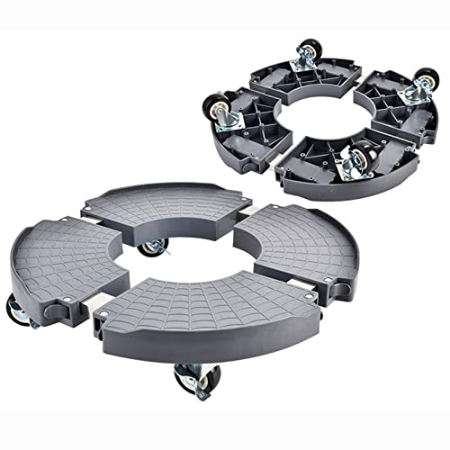 QIAOH Pflanzenroller, Holz Blumentopf GefäßRoller Rund Blumenroller Pflanzenuntersetzer Rollen Pflanze Blumen Untersetzer Innen AußEn Garten Zuhause Dekoration Gartenwerkzeug