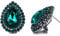 EVER FAITH Damen Tropfen Ohrstecker österreichischen Kristall elegante Wassertropfen Strass Ohrringe Schmuck für Prom Grün Schwarz-Tone