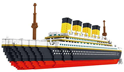 Atomic Building Figur zum Bauen mit Miniaturblöcken. 3800 Teile. Maßstabsgetreues Modell des Ozeandampfers Titanic