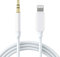 Aux Cable for iPhone, [Apple MFi Certified] Lightning to 3.5mm Aux Cable for Car Compatible with iPhone 14 13 12 11 XR X 8 iPad iPod for Car Home Stereo, Speaker, Headphone, Support All iOS