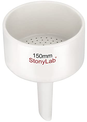 stonylab Büchnertrichter Trichter aus Porzellan, 150mm, Filtertrichter, OD 15 cm für Labor