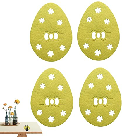 PISOLE Easter Utensil Holder, Egg Cutlery Pouch Utensil Holders, Forks Bag Silverware Holder Bag Cutlery Pouch Bag Utensil Sleeve For Forks Easter Table Decoration