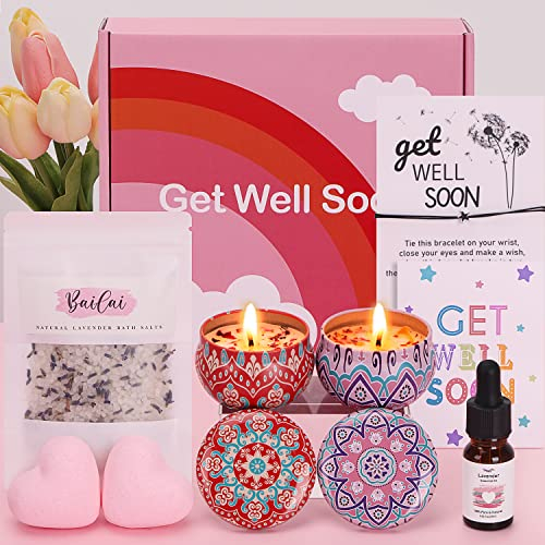 Get Well Soon Pamper Gifts for Women Birthday, Self Care Package for Her Pamper Hampers Kit for Women, Ladies Relaxation Spa Bath Set Thinking of You Gift Ideas for Women Best Friend Bestie Sister Mum