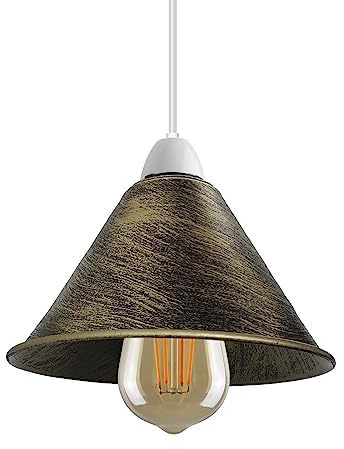 Metall Lampenschirme Vintage Stil Decke Insel Lampe Pendelschirm Nicht Elektrisch 18 cm Einfach Fit Gebogen Küche Lampenschirm Büro Wohnzimmer Licht Schatten mit Reduzierring