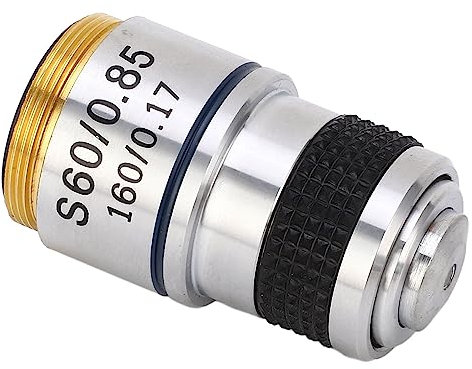 Microscope Accessories, Achromatic Objectives, 185 Microscope Achromatic Lens 60X Anti Collision Biological Microscope Achromatic Objective Lens For Laboratories