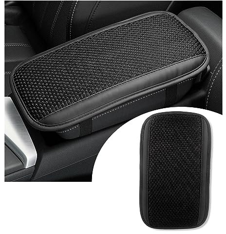 NHHC Copertura traspirante per bracciolo auto con memory foam, morbida copertura centrale per console per decorazioni auto e supporto confortevole, accessori universali per tutte le stagioni per