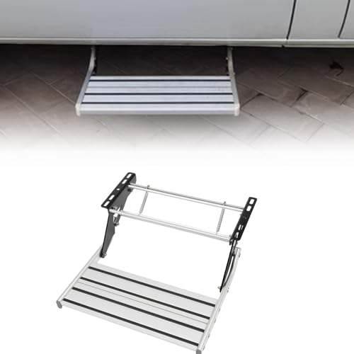 Manueller Einstieg aus Aluminiumlegierung Manuelle Montage Trittstufen Schritt Reisemobil Schritt Camping Einstieg Schritt für Wohnmobile, Reiseanhänger, LKW