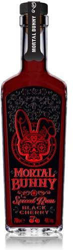 Mortal Bunny Small Batch Premium Caribbean Cherry-Infused Spiced Rum 70cl 40% vol - Triple Distilled, with Pure Welsh Water & Exquisite Cherry Notes. Spiced Rum Deal of the Day.