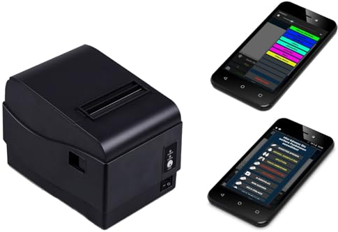 Mobiles Kassensystem Gastronomie – 2× 6 Handheld Bestellterminals mit Bondrucker – ohne monatliche Gebühren – TSE-konform – Kasse für Restaurant, Café, Fest & Biergarten – BLITZKASSE