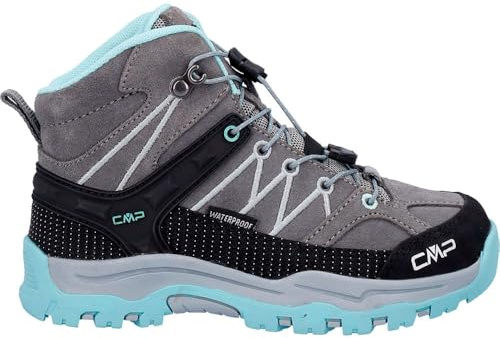 CMP Unisex Kinder Kids Rigel Mid Trekking Shoes WpTrekking-Schuhe | Clima Protect, rockene Füße, atmungsaktiv, griffige Sohle, schnelles Schnüren, stabiler Knöchelhalt, Lederschuhe, Outdoor