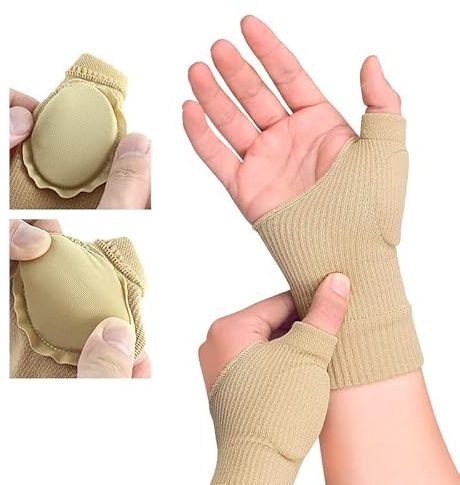 INF Kompressionshandschuhe für Daumen und Handgelenk Fingerlose Arthritis Handschuhe Arthrose Handbandage für Sehnenscheidenentzündung,1 Paar