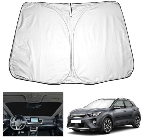 YEE PIN Stonic Parasol Coche Compatible con Kia Stonic 2018-2022 2023 2024, Parasol Plegable Coche Parabrisas Parabrisas Protección UV Polvo
