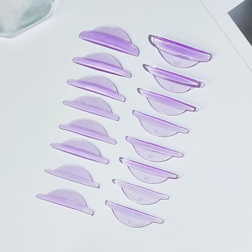 Lomansa Almohadillas para Lifting Pestañas, Herramienta de Lifting Pestañas, Súper Pegajoso, No Necesita Pegamento en la Parte Posterior de las Almohadillas, 8 Yardas (Morado)