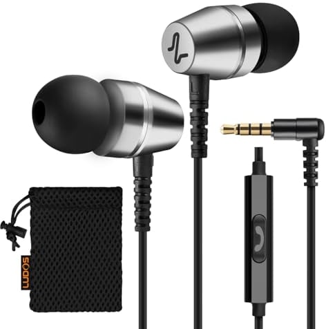Ludos OMNITONE Auriculares In Ear con Cable y Microfono, 5 Años de Garantía, Auricular con Jack, Cascos Musica con Graves Potentes, para iPhone, iPad, Samsung, Xiaomi, Huawei, Gaming