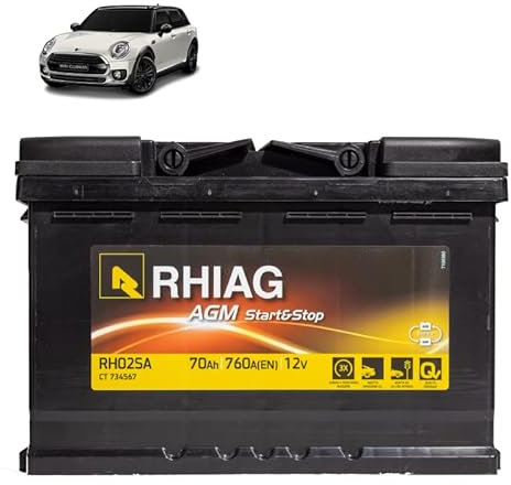 Batteria 70Ah A.G.M. per Mini Clubman F54 One Cooper CooperS benzina 2014+
