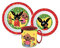 Sorrisini Kindergeschirr Set Bing, Wiederverwendbares Geschirrset für Kinder, Babygeschirr Set Teller, Müslischale, Tasse 390 ml, Kindergeschirr Plastik, Frühstücksset für Kinder