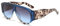 OSAGAMA Vintage Übergroße Sonnenbrille Ovale Pilot Brille Oversized Sunglasses für Damen Herren Schwarz (Blau Tortoise)