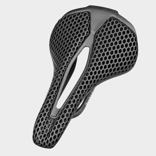 Sella per Bicicletta Stampata in 3D Sella in Fibra di Carbonio Ultraleggera Cava Confortevole Traspirante MTB Gravel Road Bike Bicycle Seat Barts 145G (3D Kohlenstofffaser -001)