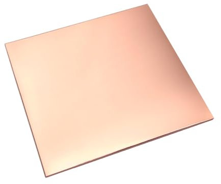 RRRST 1PCS Puro Placa de cobre 15x15cm, 1mm Espesor, Pureza del cobre 99.9%, Cuadrado Puro Láminas de cobre Para Joyas Bricolaje Artesanías Modelo Pintura