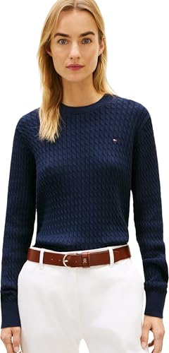 Tommy Hilfiger Damen Pullover Cable Fine Zopfstrick