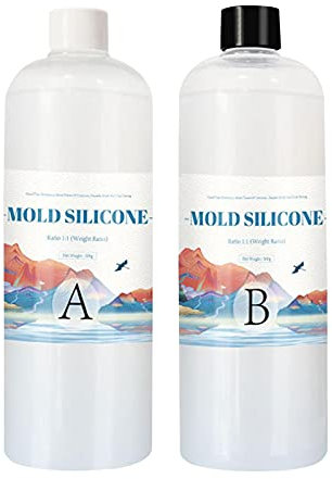 Kit per la creazione di stampi in silicone, gomma siliconica liquida, resistente agli strappi, trasparente e traslucido, gomma siliconica liquida per colata sicura e flessibile per stampi per candele