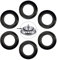6 PCS Junta de Goma para Cestas de Colador,Goma Fregadero de Cocina,Junta de Goma Tapon Fregadero Cocina, Fregadero Junta de Repuesto Accesorios,Exterior 54 mm, Interior 32 mm(Negro)