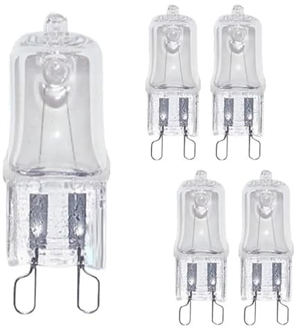 WYLIELAMSH 5PCS G9 Ofen Licht Hohe 60W Temperatur Beständig Langlebig Halogenlampe Lampe Für Kühlschränke Öfen Fans 40W Pin Birne,220V,20W