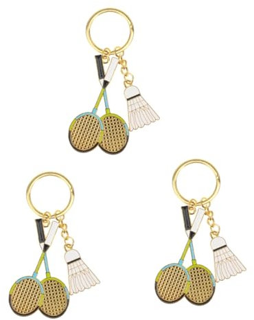 BESPORTBLE 3stücke Badminton Schlüsselanhänger Hängendes Federball Pendant Schlüsselring Für Taschen Rucksäcke Und Autoschlüssel Langlebiges Als Sportliches Oder Souvenir