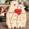 Personalisiertes Holzkunstpuzzle der Bär Familie mit 1-8 Namen, benutzerdefinierte Familienname Skulptur Jigsaw, Tier Dekorativ Ornament Ideen für Geburtstag Weihnachten Jubiläum Muttervatertag