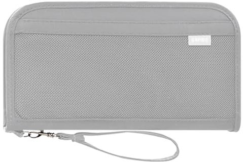 Greyoe Reisepasshülle, Passport Hülle, Reisepass Organizer, Reiseportemonnaie – Große Kapazität Passhülle für Reisepässe, Kreditkarten, Ausweise und Bordkarten, tragbar und mit RFID-Schutz