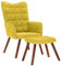 vidaXL Relaxsessel mit Hocker Gelb Samt, Sessel, Loungesessel, Wohnzimmersessel, Relaxsessel, Samtsessel, Velvetsessel