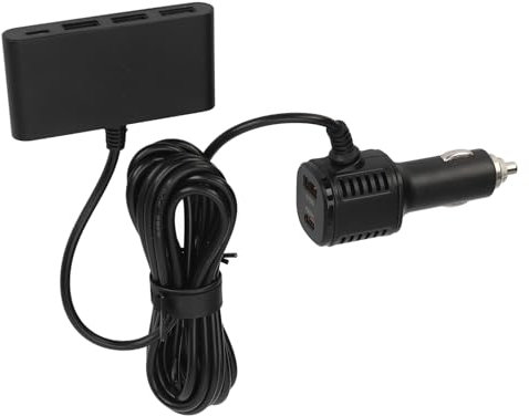 Caricabatteria da Auto di Tipo C, DC12‑24V Cavo di Alimentazione per Auto Connettore per Accendisigari Professionale Efficiente e Caricatore USB Caricatore per Auto Cavo di