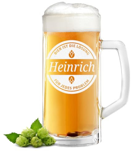 polar-effekt Bierkrug 0,5 Liter mit personalisierter Gravur - Das perfekte Männergeschenk - Bierglas für Lager und Export - Geschenk zum Geburtstag und Vatertag