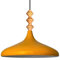 bamyum Champion Pendelleuchte aus Holz, 35 cm Hängelampe Metall E27 Moderne Esstisch Lampe, Skandinavisch Pendellampe für Schlafzimmer Wohnzimmer Küche Esstisch, Küchenlampe Hängend Gelb