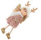 SEWOART 1stk Weihnachtsdekorationen Girlanden Weihnachtsbaum Stern Topper Weihnachten Weihnachtsengel, Baumkronenstern Weihnachtsgirlande Weihnachtsbaumkrone Birke Engelsfigur Rosa PVC