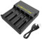 Universal Battery Charger for AA/AAA/C/D Rechargeable Batteries, USB-C Fast Charging with Smart LED Display, 4 Independent Slots for Ni-MH/Ni-CD Batteries Type C Input 2A USB Port Fast Charger